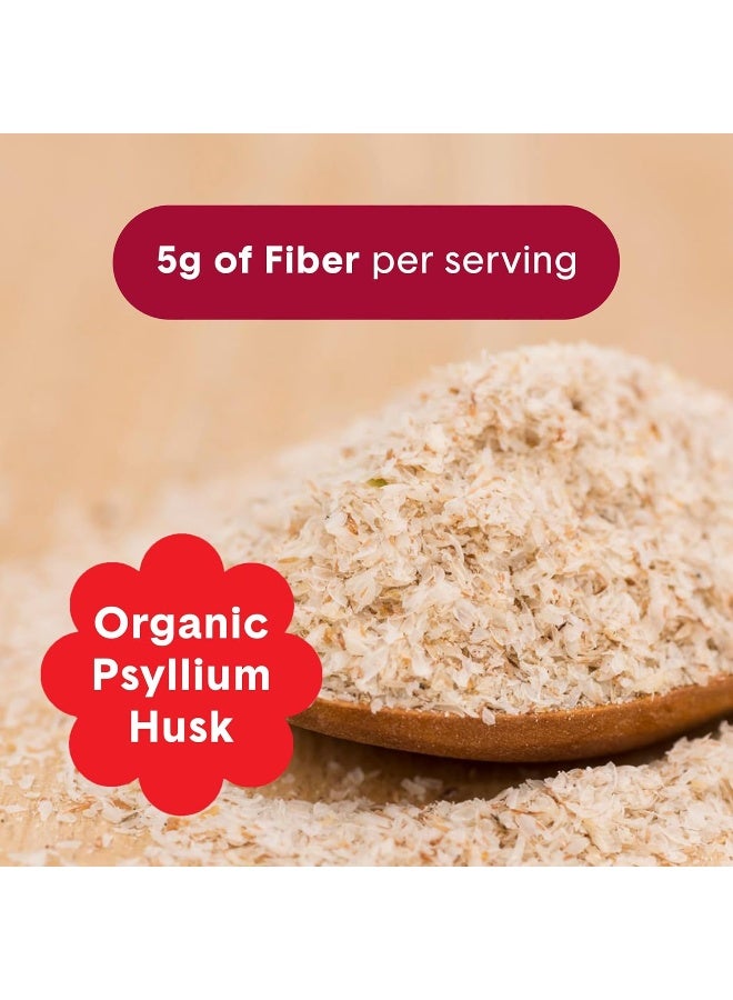 Bellway Super Fiber Powder + Fruit, Sugar Free Organic Psyllium Husk Powder Fiber Supplement For Regularity, Bloating Relief & Gut Health, Non-Gmo, Plant-Based, Raspberry Lemon (13.8 Oz) - Image 3